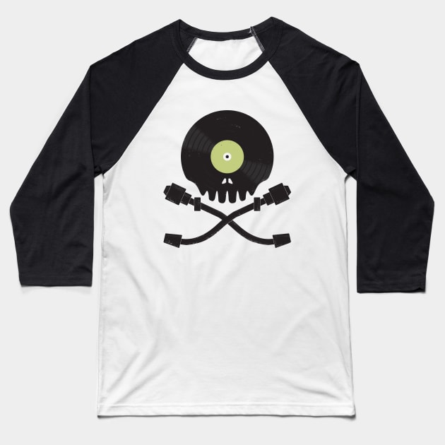 Vinyl till Death Baseball T-Shirt by jasoncastillo